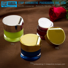 YJ-XC Series 30g 50g tambour forme ronde Taille décorative acrylique conteneurs